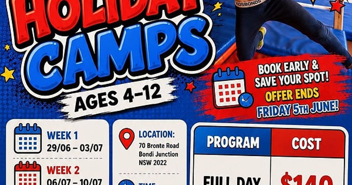 Holiday Camp – Ninja, Parkour & Gymnastics (Ages 4–12)