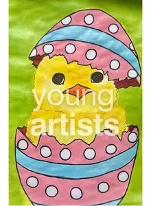 Chick in an Easter Egg: Painting